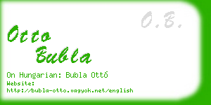 otto bubla business card